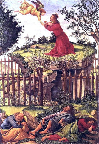  Sandro Botticelli Agony in the Garden - Hand Painted Oil Painting