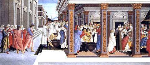  Sandro Botticelli Baptism of St Zenobius and His Appointment as Bishop - Hand Painted Oil Painting