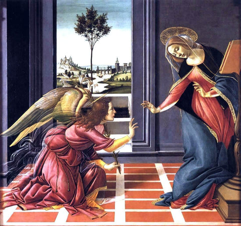  Sandro Botticelli Cestello Annunciation - Hand Painted Oil Painting