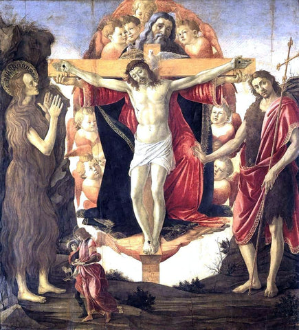  Sandro Botticelli Holy Trinity (Pala della Convertite) - Hand Painted Oil Painting