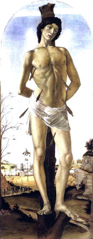  Sandro Botticelli St Sebastian - Hand Painted Oil Painting