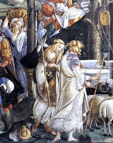  Sandro Botticelli The Trials and Calling of Moses (detail 1) (Cappella Sistina, Vatican) - Hand Painted Oil Painting