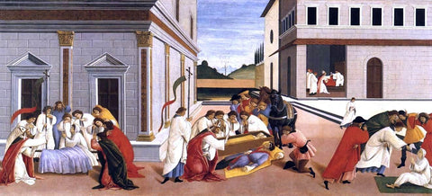  Sandro Botticelli Three Miracles of St Zenobius - Hand Painted Oil Painting
