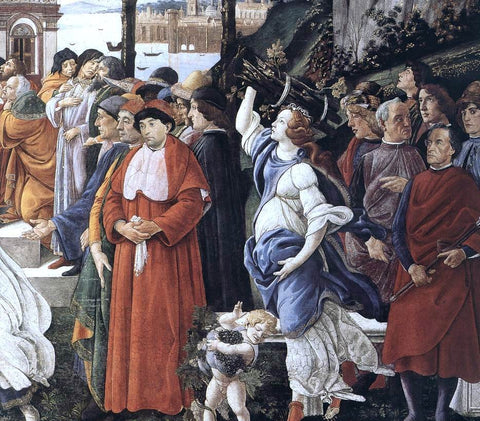  Sandro Botticelli Three Temptations of Christ (detail 3) (Cappella Sistina, Vatican) - Hand Painted Oil Painting
