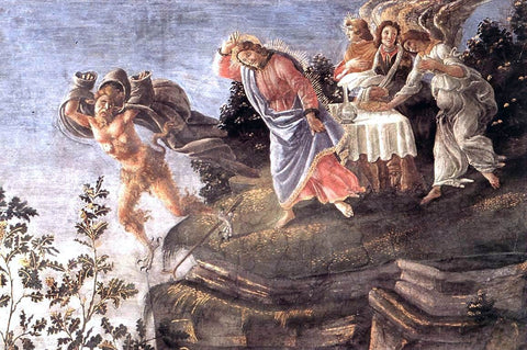  Sandro Botticelli Three Temptations of Christ (detail 6) (Cappella Sistina, Vatican) - Hand Painted Oil Painting