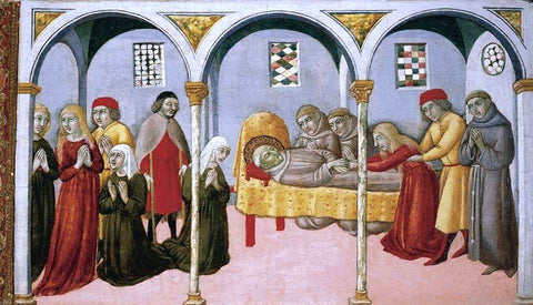  Sano Di Pietro Donna Perna Being Cured on Approaching St Bernardino's Body - Hand Painted Oil Painting