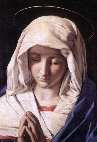  Sassoferrato Madonna in Prayer - Hand Painted Oil Painting