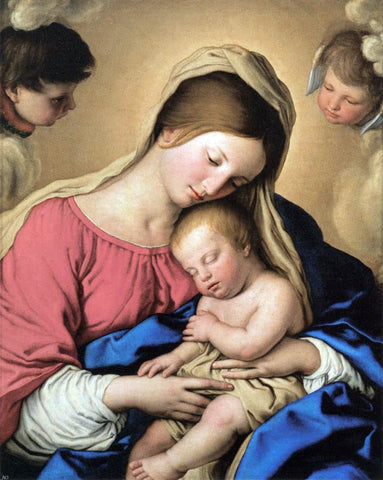  Sassoferrato The Sleep of the Infant Jesus - Hand Painted Oil Painting