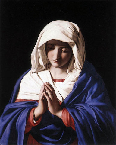  Sassoferrato The Virgin in Prayer - Hand Painted Oil Painting