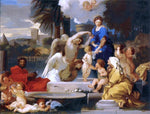  Sebastien Bourdon The Holy Family with St Elizabeth and the Infant St John the Baptist - Hand Painted Oil Painting