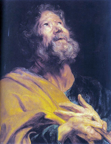  Sir Antony Van Dyck The Penitent Apostle Peter - Hand Painted Oil Painting