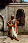  Stanislaus Von Chlebowski A Musician Playing Before A Mosque In Constantinople - Hand Painted Oil Painting