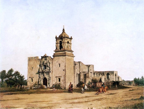  Theodore Gentilz San Jose de Aguayo (also known as Mission San Jose) - Hand Painted Oil Painting