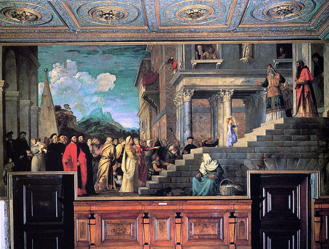  Titian Entry of Mary into the Temple - Hand Painted Oil Painting