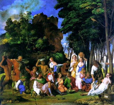  Titian Feast of the Gods - Hand Painted Oil Painting