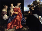  Titian Madonna and Child with Sts Catherine and Dominic and a Donor - Hand Painted Oil Painting