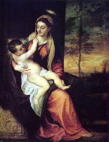  Titian Mary with the Christ Child - Hand Painted Oil Painting