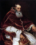  Titian Pope Paul III - Hand Painted Oil Painting