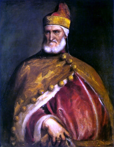  Titian Portrait of Doge Andrea Gritti - Hand Painted Oil Painting