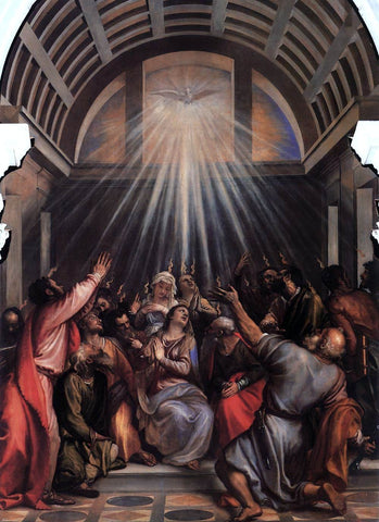  Titian The Descent of the Holy Ghost - Hand Painted Oil Painting