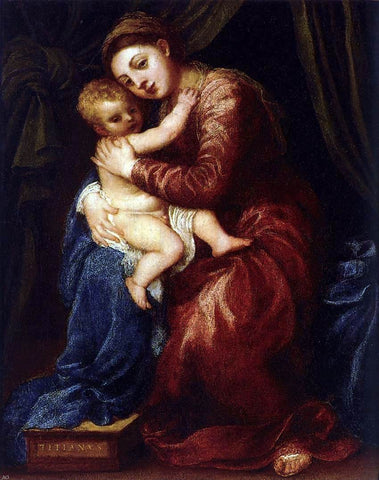  Titian Virgin and Child - Hand Painted Oil Painting