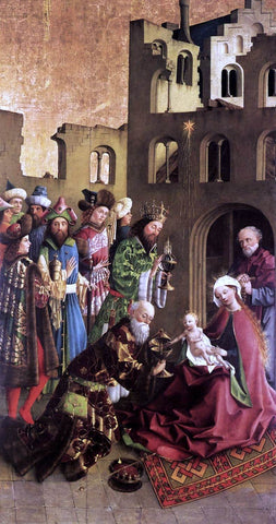  Unknown (2) Masters Darmstadt Altarpiece: The Epiphany - Hand Painted Oil Painting