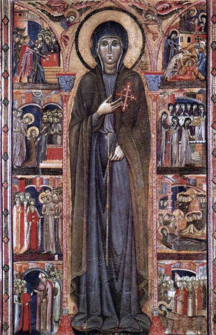  Unknown (4) Masters Altarpiece of St Clare - Hand Painted Oil Painting