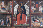  Unknown (4) Masters Virgin and Child Enthroned with Scenes from the Life of the Virgin - Hand Painted Oil Painting