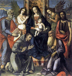  Unknown (4) Masters Virgin and Child with Four Saints - Hand Painted Oil Painting