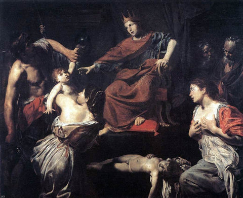  Valentin De boulogne The Judgment of Solomon - Hand Painted Oil Painting