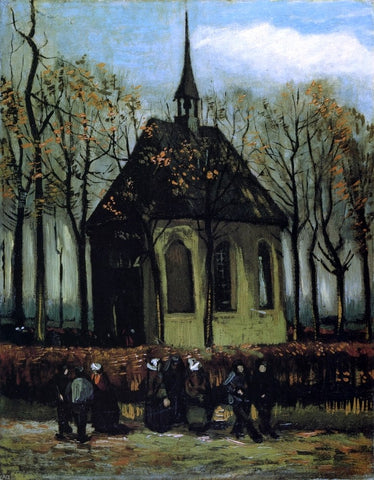  Vincent Van Gogh Chapel at Nuenen - Hand Painted Oil Painting