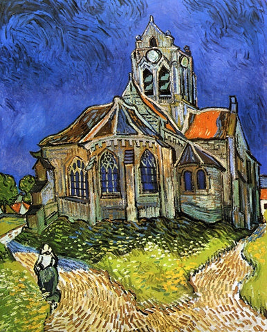  Vincent Van Gogh A Church at Auvers (also known as The Church at Auvers) - Hand Painted Oil Painting