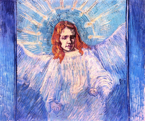  Vincent Van Gogh A Half-Figure of an Angel (after Rembrandt) - Hand Painted Oil Painting