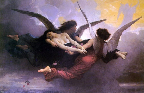  William Adolphe Bouguereau A Soul Brought to Heaven - Hand Painted Oil Painting