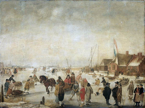  Barend Avercamp Enjoying the Ice - Hand Painted Oil Painting