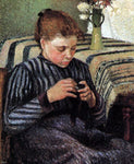  Camille Pissarro Girl Sewing - Hand Painted Oil Painting