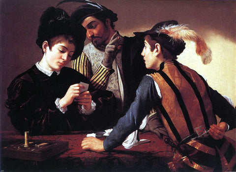  Caravaggio The Cardsharps - Hand Painted Oil Painting