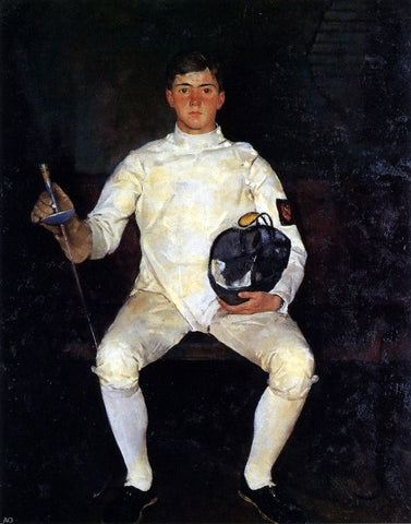  Charles Webster Hawthorne The Fencer - Hand Painted Oil Painting