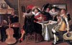  Dirck Hals Merry Company at Table - Hand Painted Oil Painting