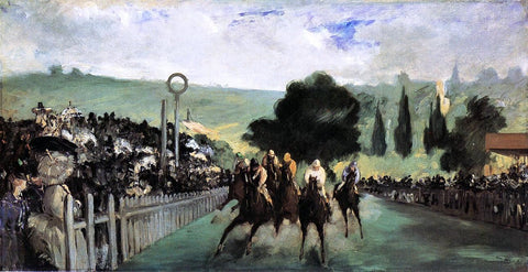  Edouard Manet Races at Longchamp - Hand Painted Oil Painting