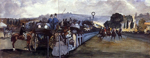  Edouard Manet The Races at Longchamp - Hand Painted Oil Painting