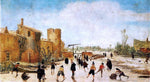  Esaias Van de Velde The Joy of Ice on the Wallgraben - Hand Painted Oil Painting