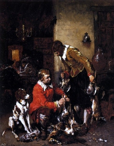  Ferdinand Roybet Return from the Shoot - Hand Painted Oil Painting