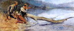  Frederic Remington The Winchester - Hand Painted Oil Painting