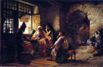  Frederick Arthur Bridgeman An Interesting Game - Hand Painted Oil Painting