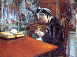  Gustave Caillebotte Portrait of Madame Boissiere Knitting - Hand Painted Oil Painting