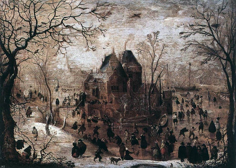  Hendrick Avercamp Winter Landscape - Hand Painted Oil Painting