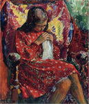  Henri Lebasque Marthe Sewing - Hand Painted Oil Painting