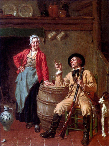  Jan David Col Refreshment After The Shoot - Hand Painted Oil Painting