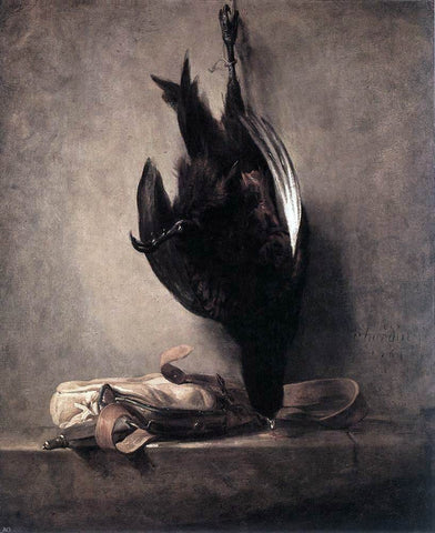  Jean-Baptiste-Simeon Chardin Still-Life with Dead Pheasant and Hunting Bag - Hand Painted Oil Painting